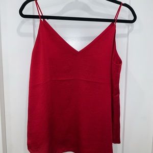 Express basic red silk cami